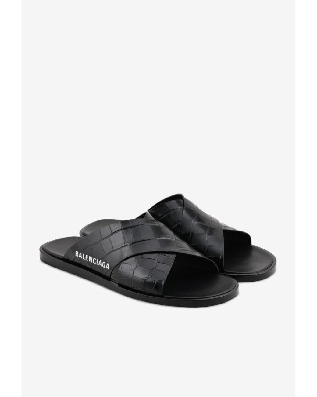 balenciaga black crocs