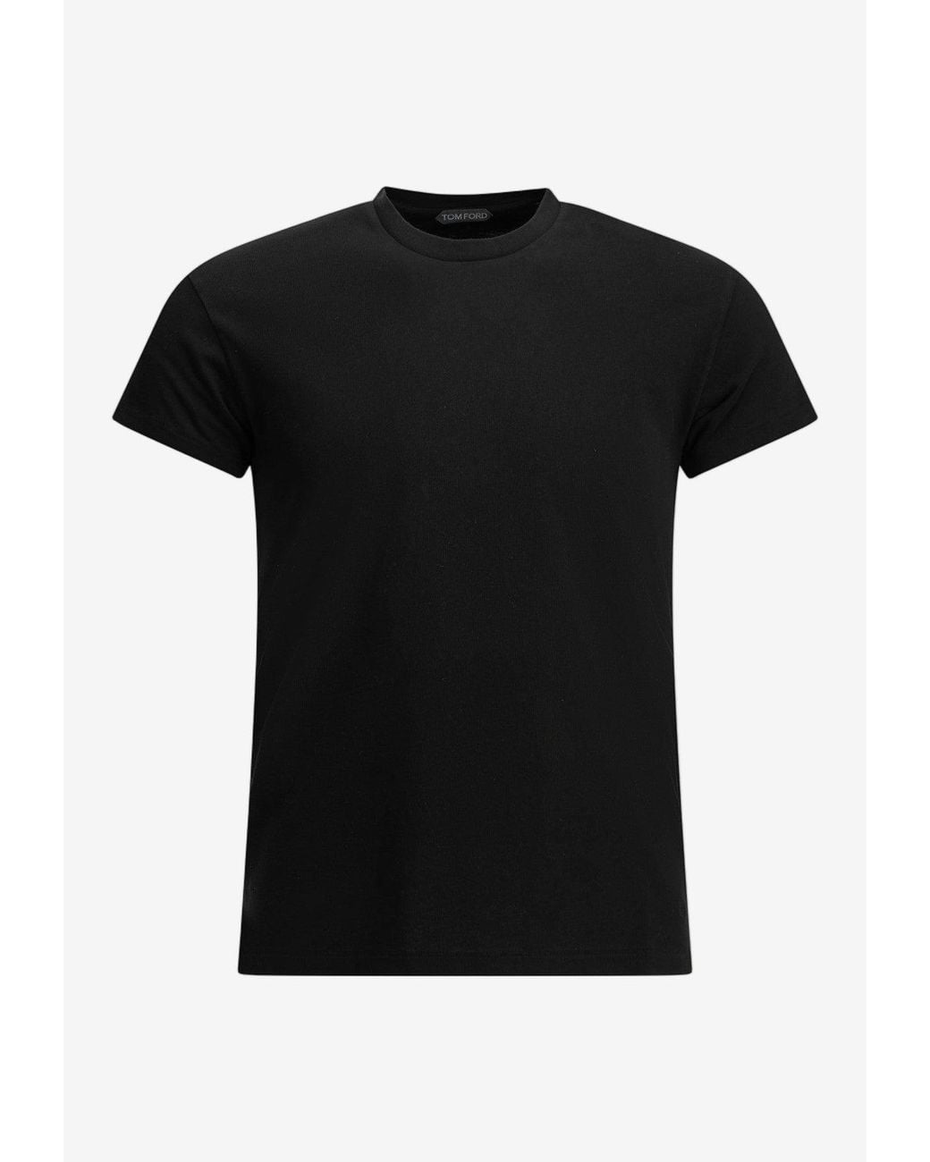 Tom Ford Black Cold-Dyed Basic T-Shirt for men