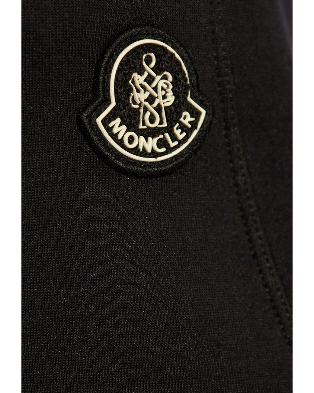 Moncler Black Logo Patch Track Pants for men