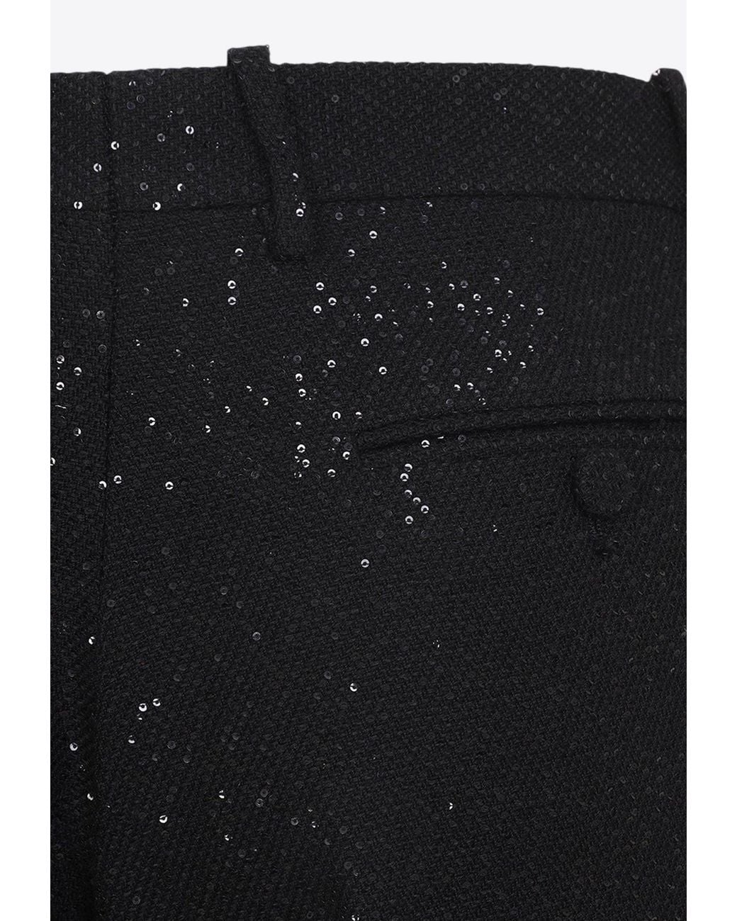 Tom Ford Blue Sequined Wool Pants