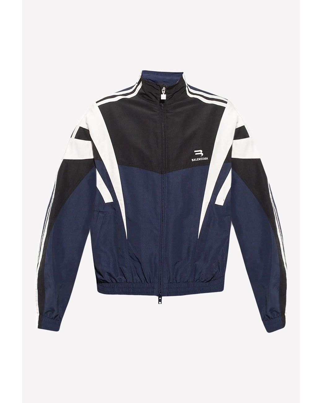 Balenciaga Sporty B Tracksuit Jacket In Tech Fabric in Blue for Men