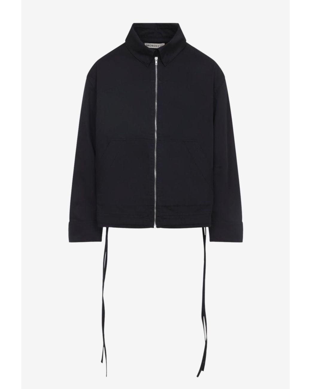 Mordecai Blue Layered Zip-Up Jacket With Straps for men