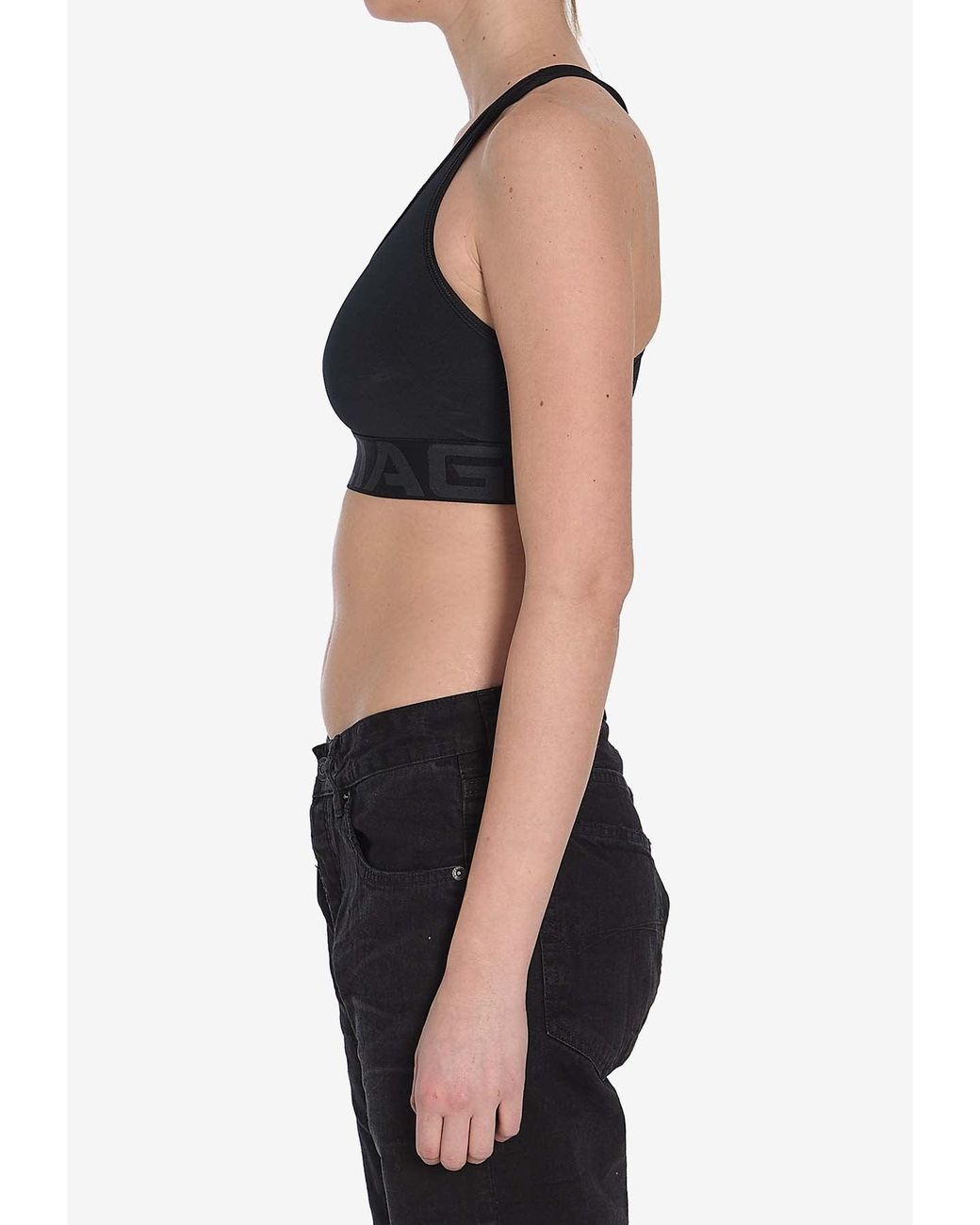 Balenciaga Tech Jersey X Under Armourâ Bra in Black | Lyst