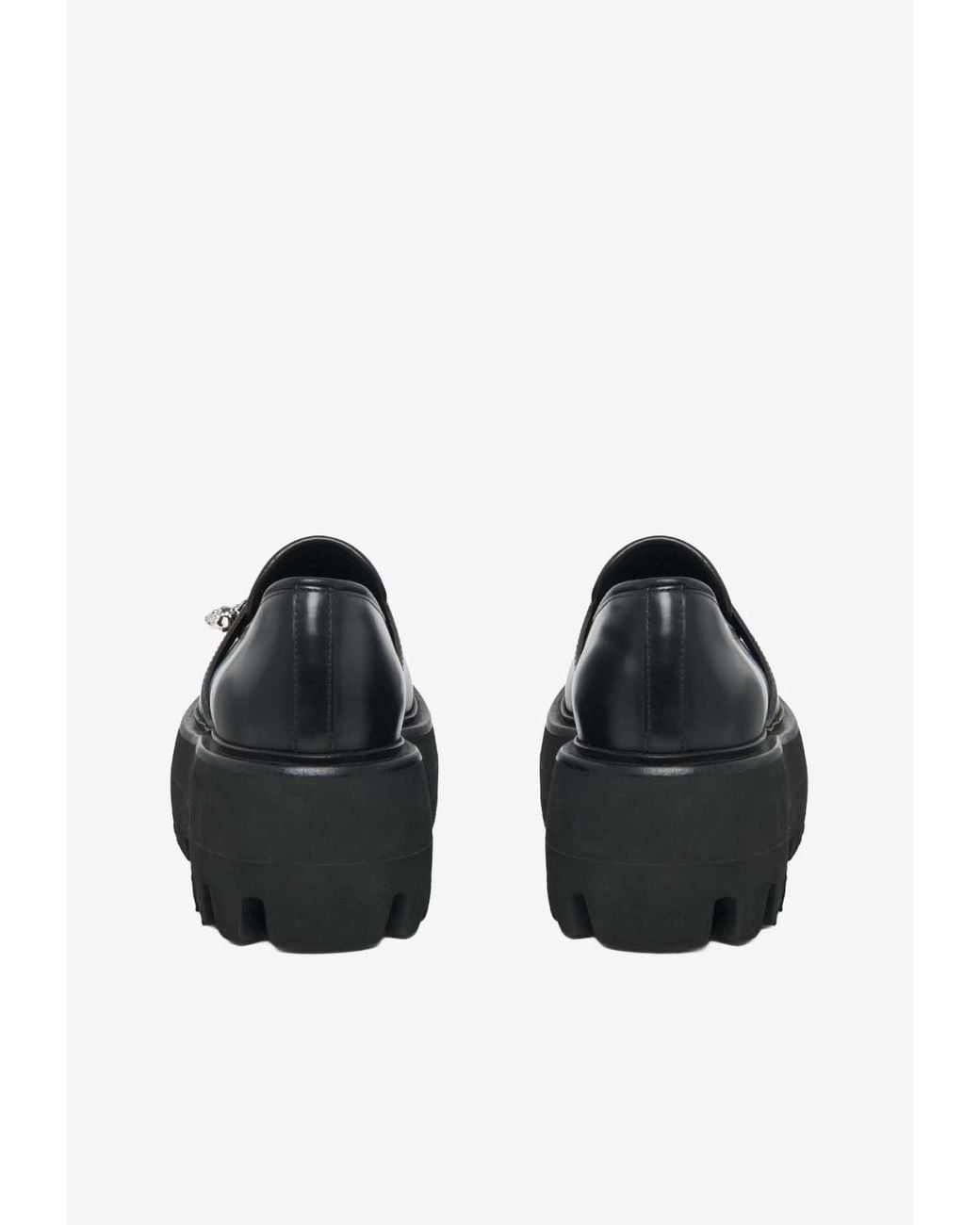 McQueen Black Sofa Platform Loafers