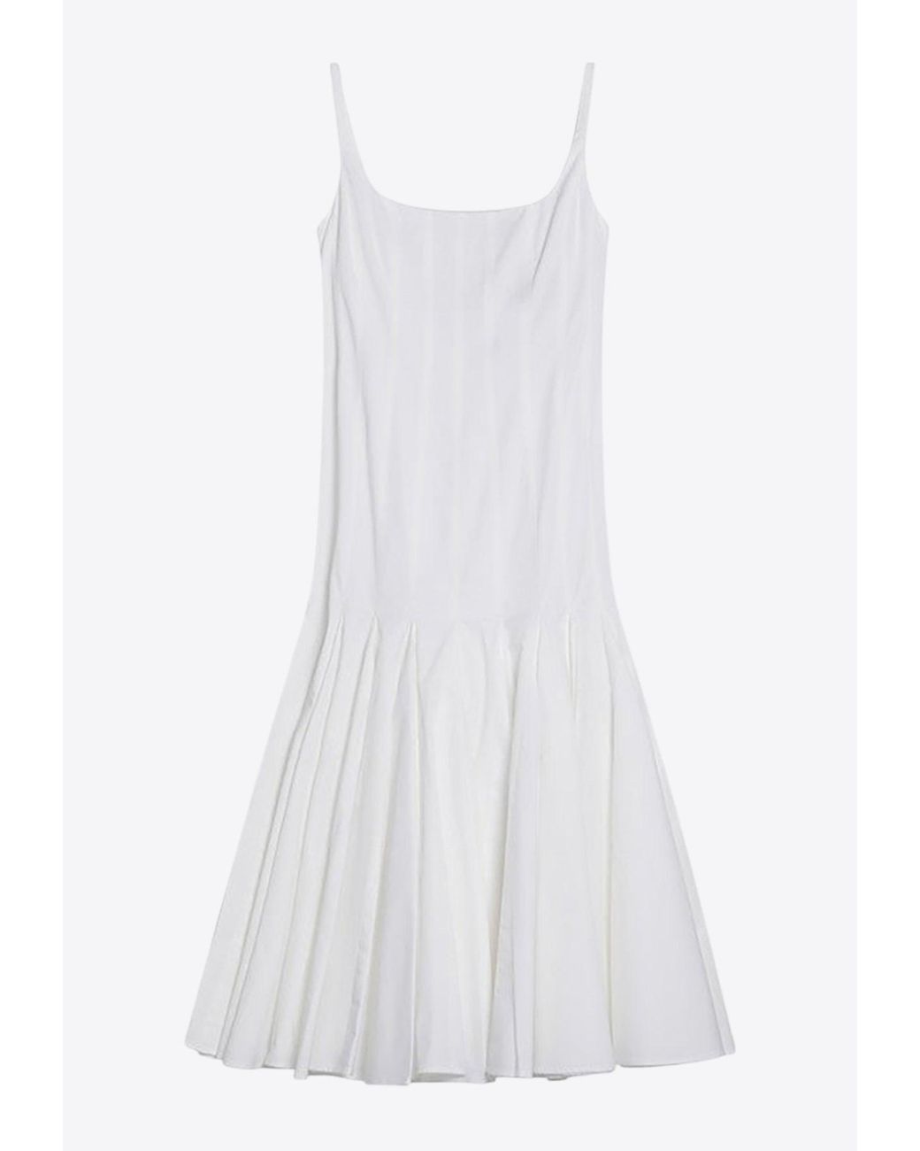 Jacquemus Agave Flared Midi Dress in White | Lyst