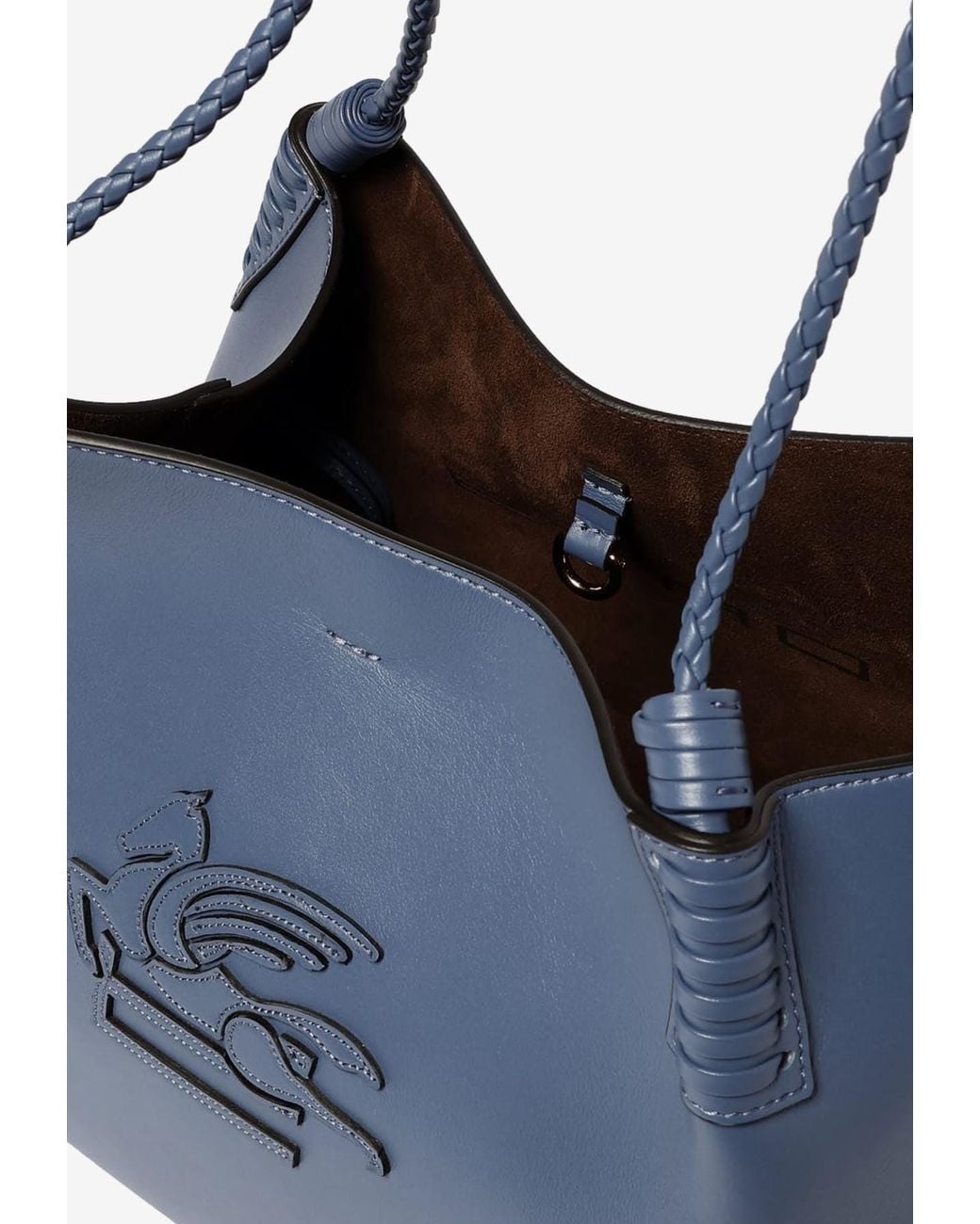 Etro Blue Libra Leather Shoulder Bag
