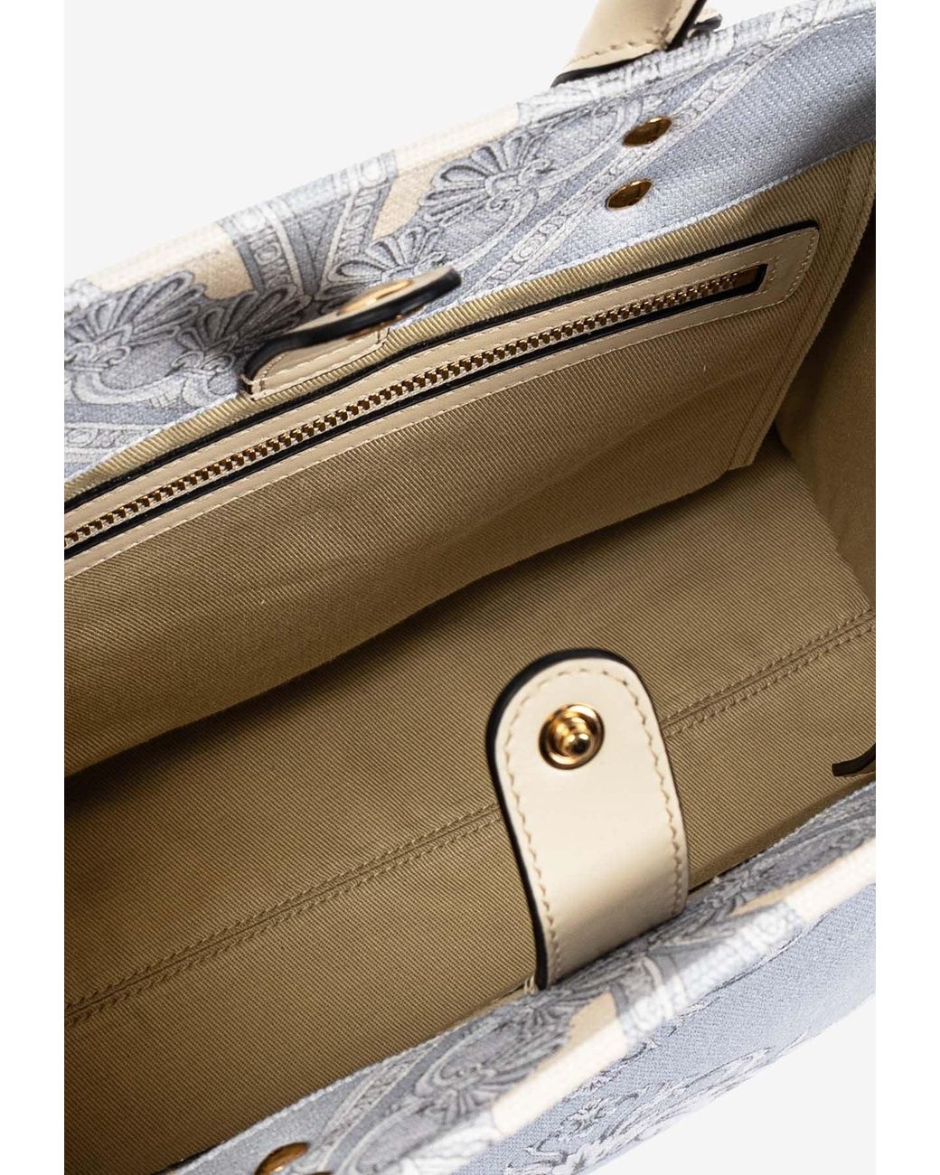 Versace Small La Coupe Des Dieux Medusa Tote Bag in White | Lyst
