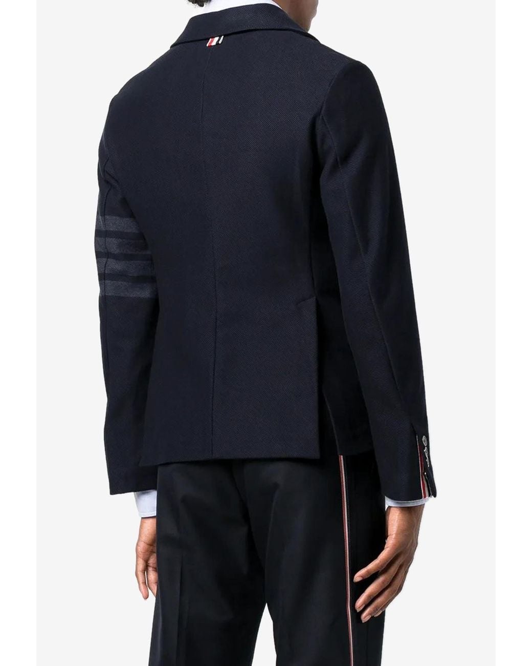 Thom Browne Blue 4-Bar Stripes Single-Breasted Jacket for men