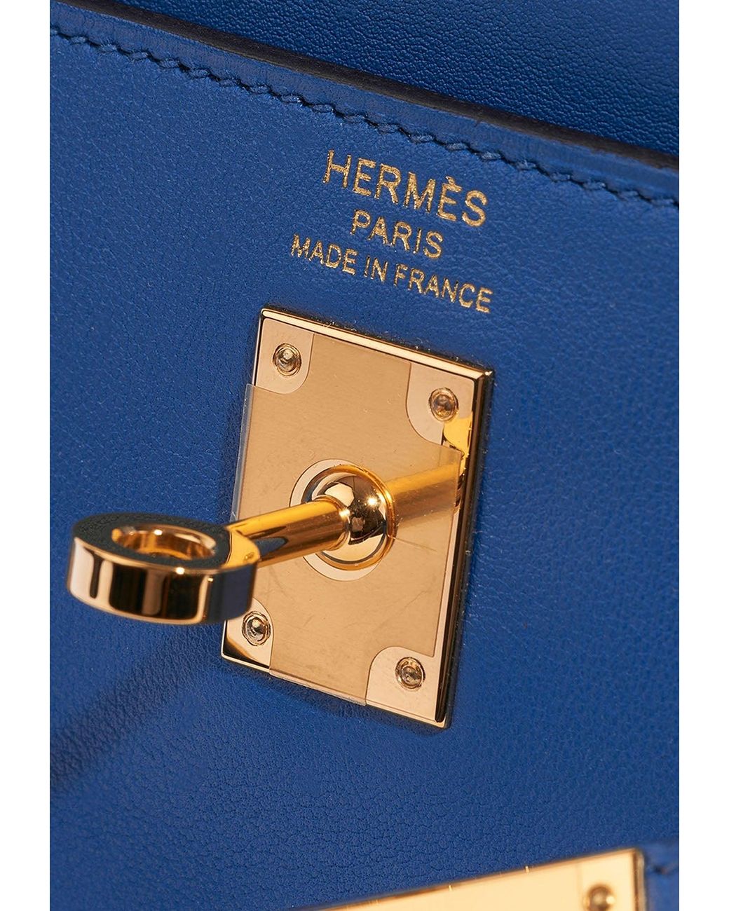 Hermes Bnib Kelly 25 Blue France Swift - Vintage Lux