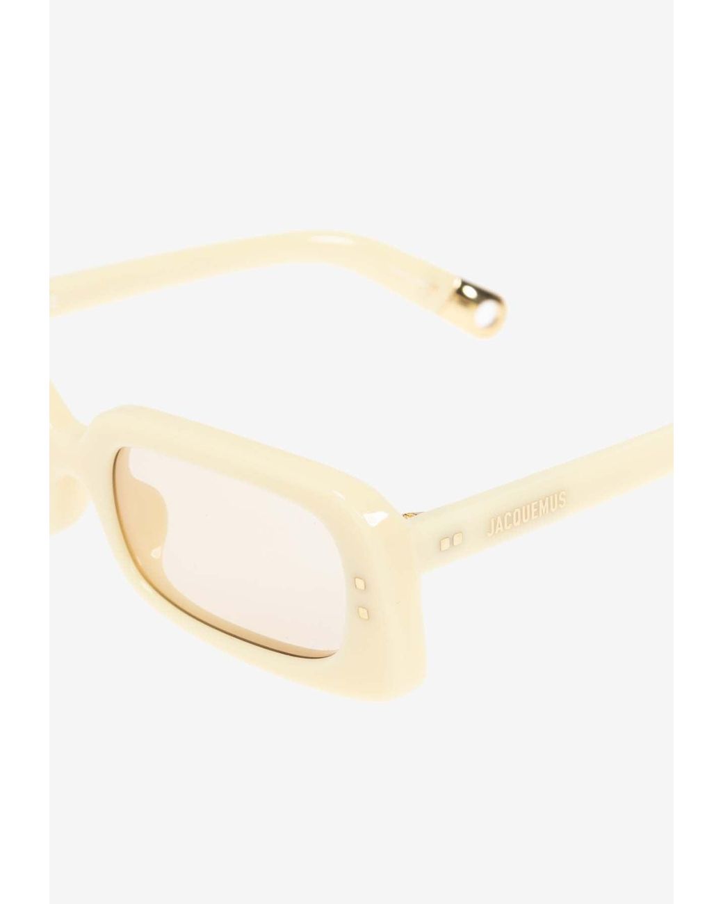 Jacquemus Natural The Azzuro Rectangular Sunglasses