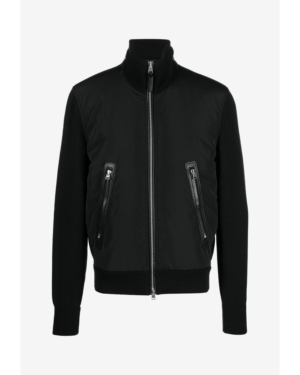 Tom Ford Black Zip-Up Bomber Jacket for men
