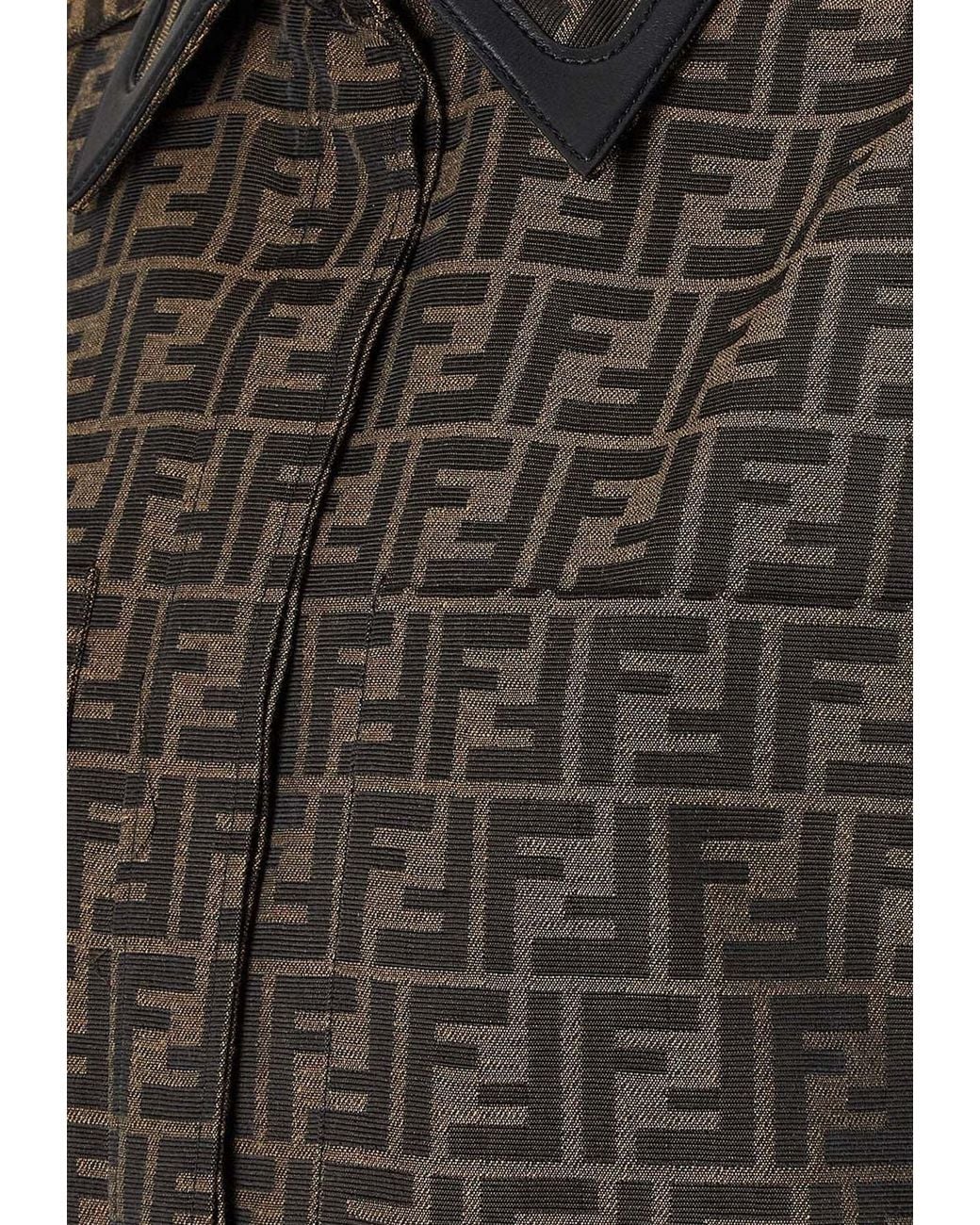 Fendi Brown Monogram Buttoned Jacket