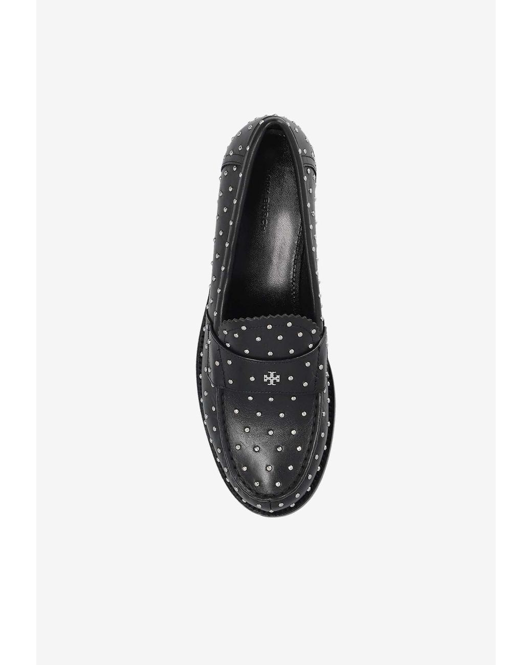 Tory Burch Studded Classic Leather Loafers in Black | Lyst display picture 1