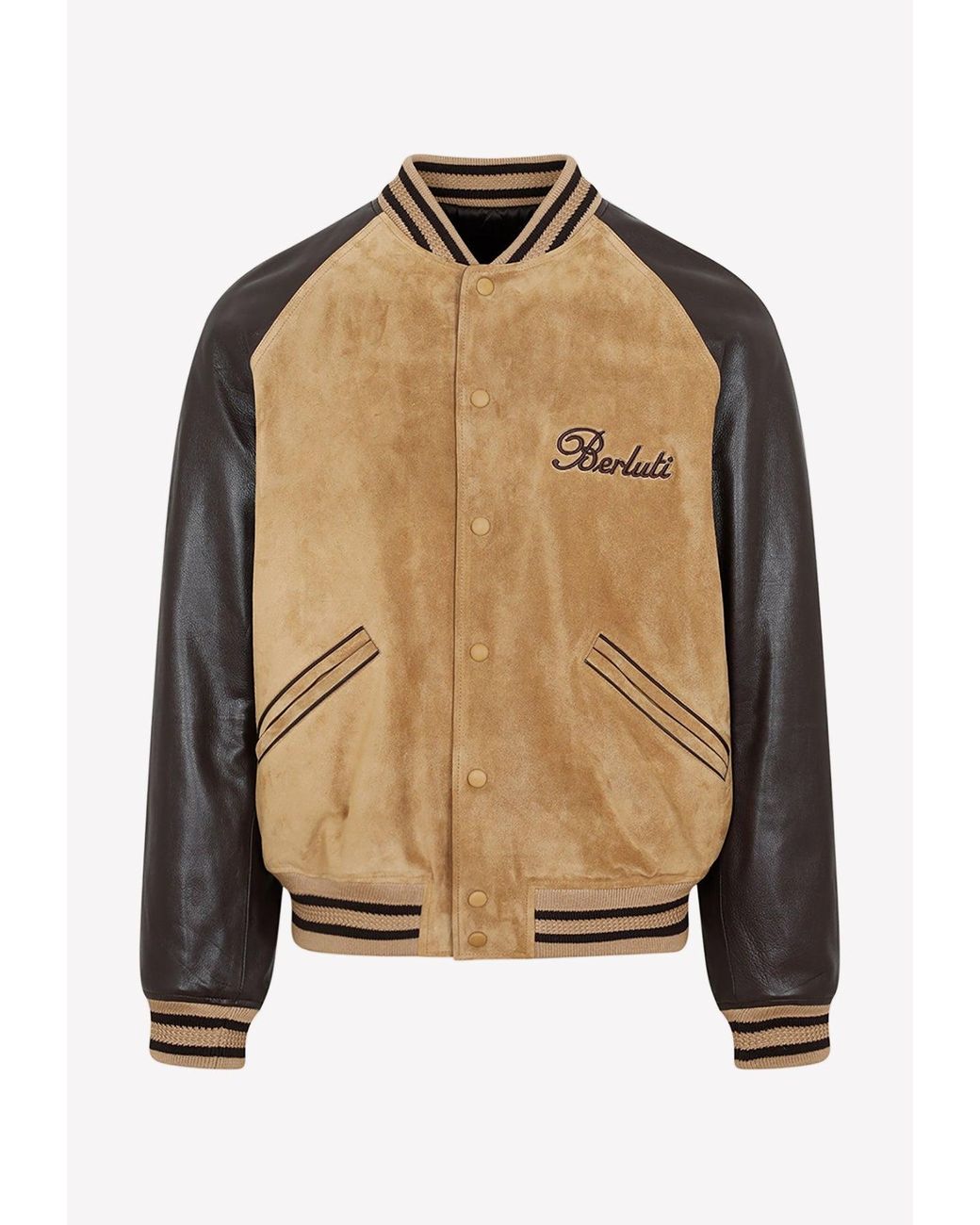 Suede varsity jacket mens sale