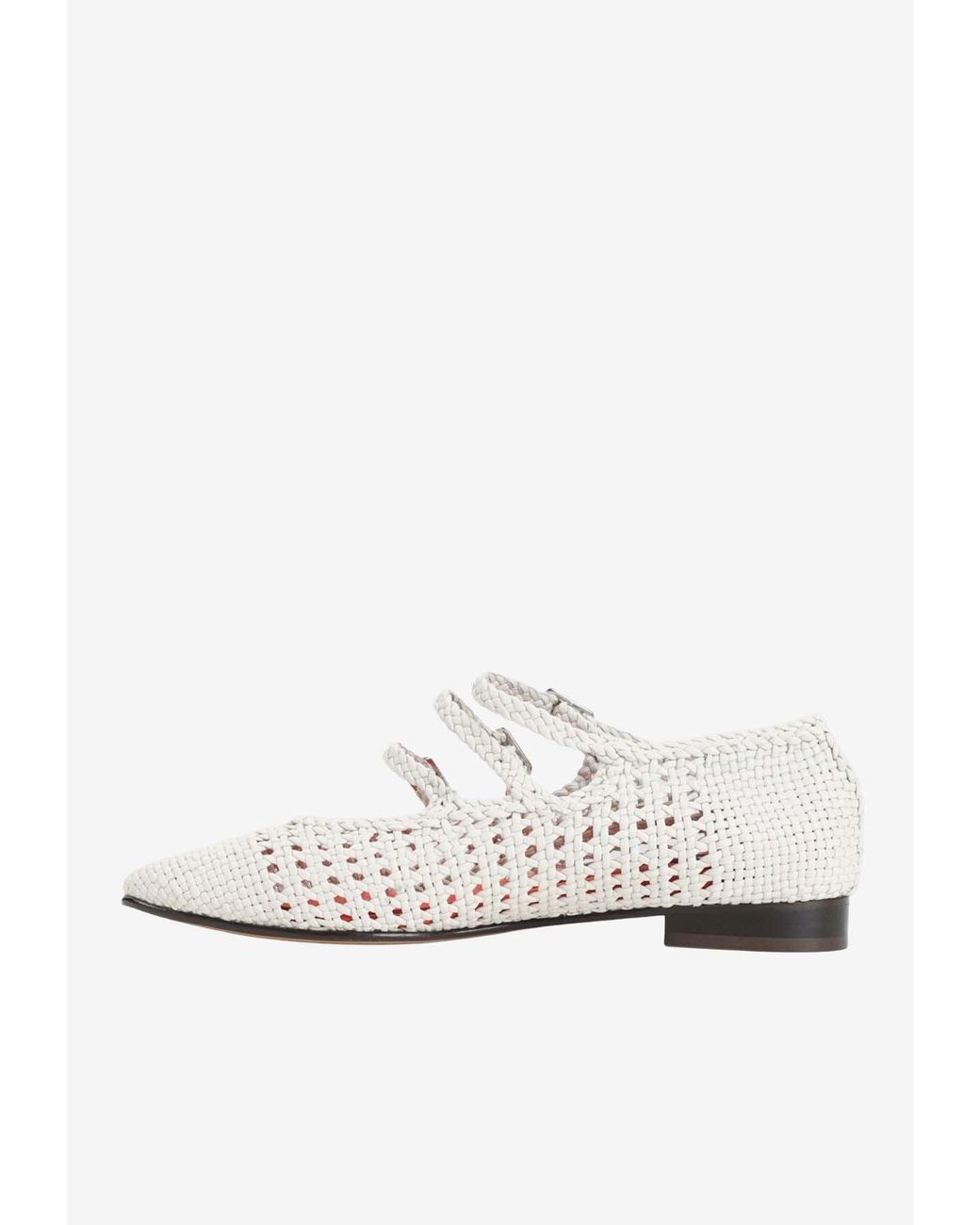 CAREL PARIS Ariana S Braided Leather Ballet Flats In White Lyst carel-paris-ariana-s-braided-leather-ballet-flats-in-white-lyst