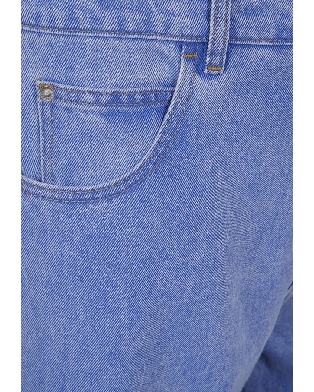 Marni Blue Logo Patch Straight-Leg Jeans for men