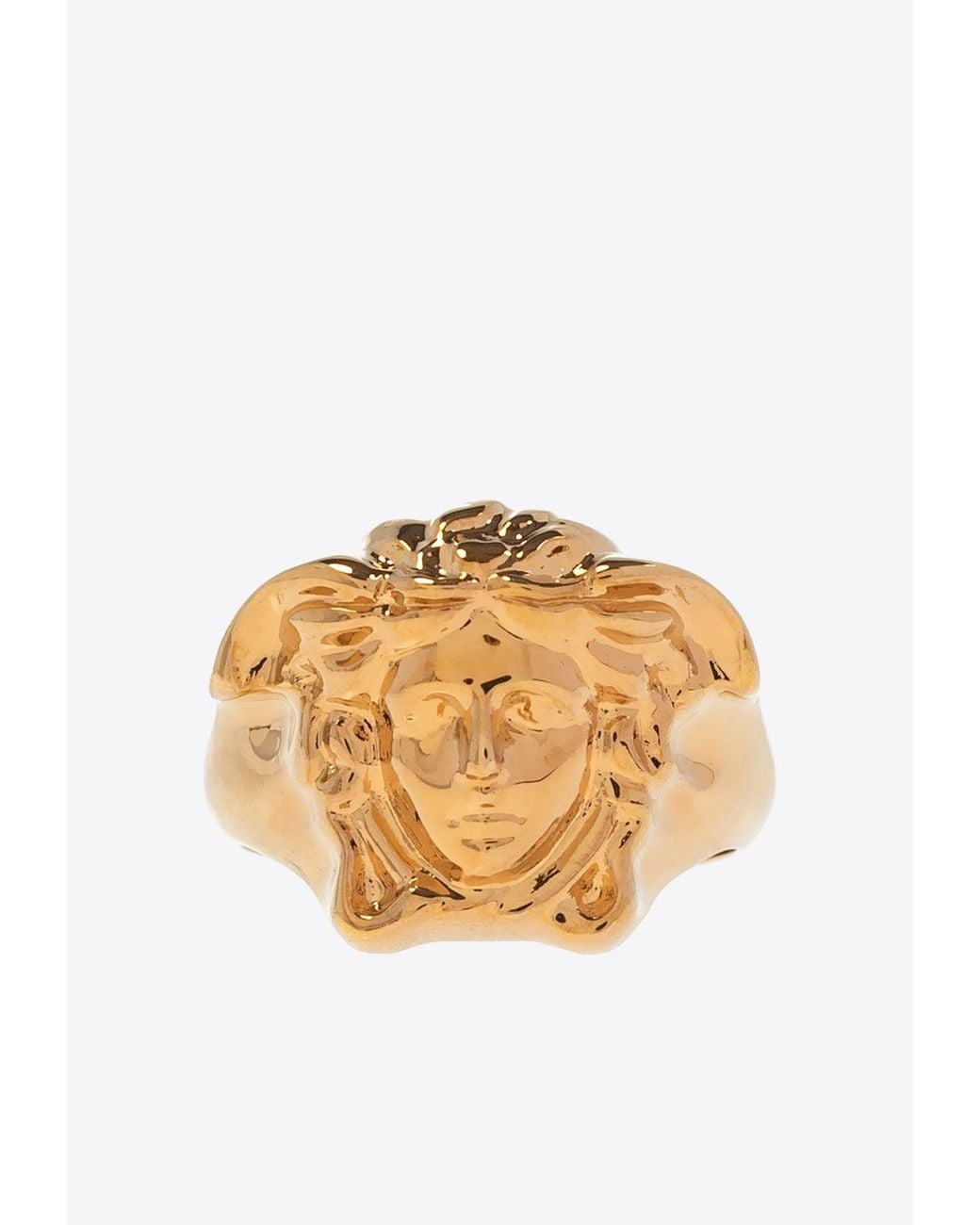 Versace Metallic Medusa Head Ring for men