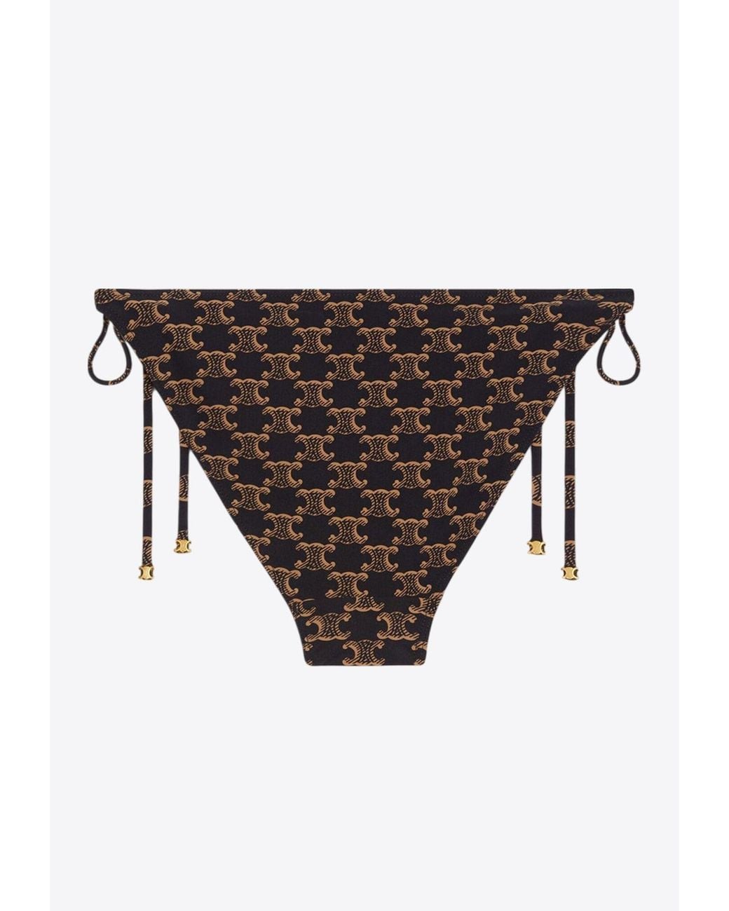 Céline Brown Triomphe Monogram Bikini Bottom