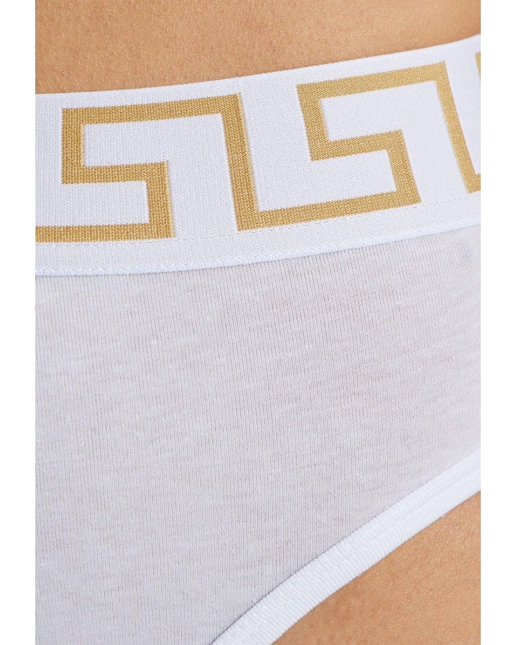 Versace White Cotton Jersey Briefs