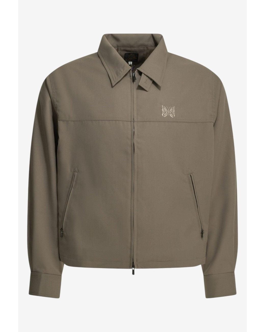 Needles Green Sport Zip-Up Jacket for men