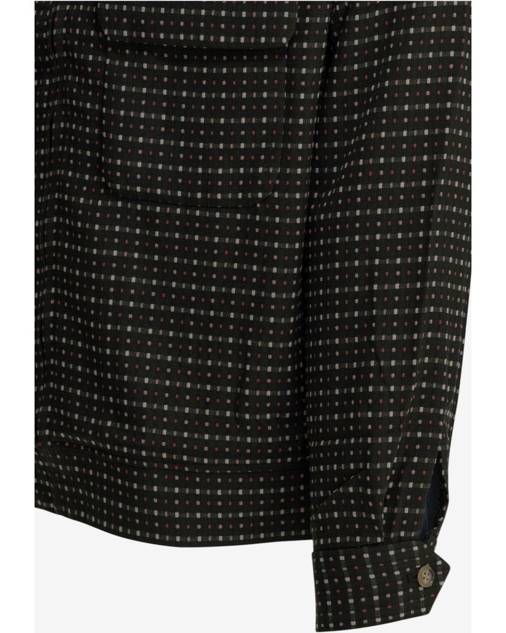 Needles Black Dobby Square Lightweight Jacket for men