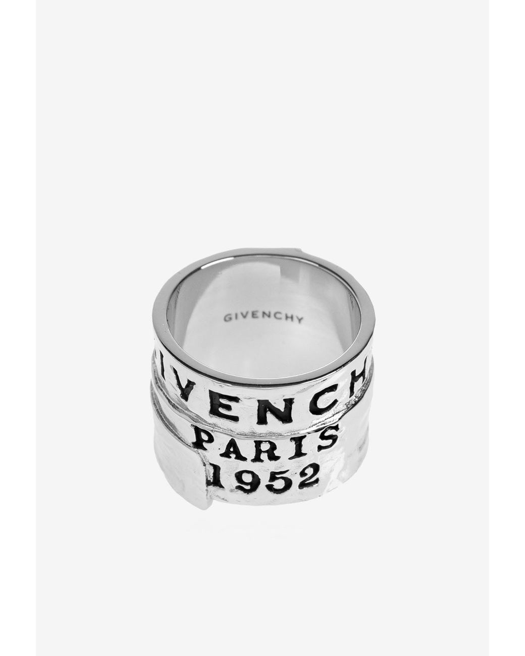 Givenchy White Tape Logo Ring