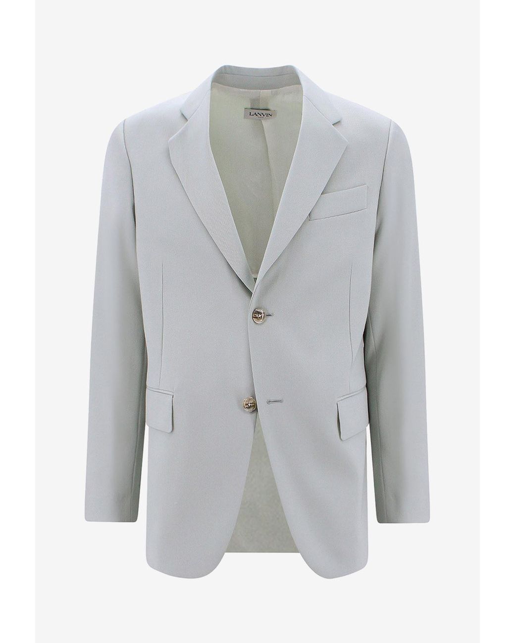 Lanvin Gray Wool Single-Breasted Blazer for men