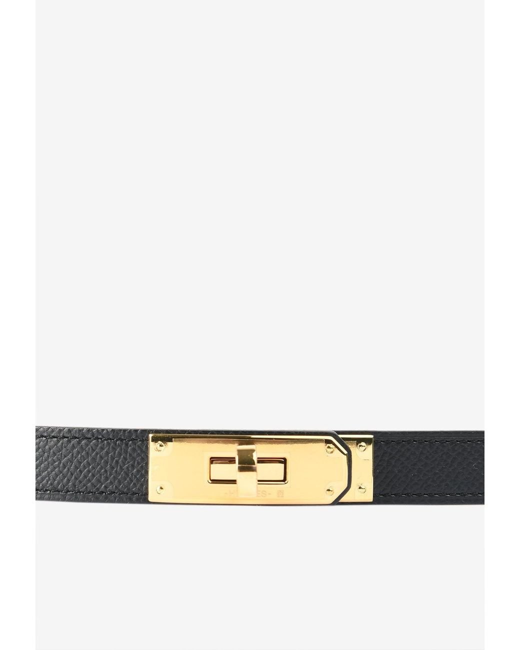 Hermès Kelly 18 Epsom Calfskin Belt With Gold Plated Buckle in