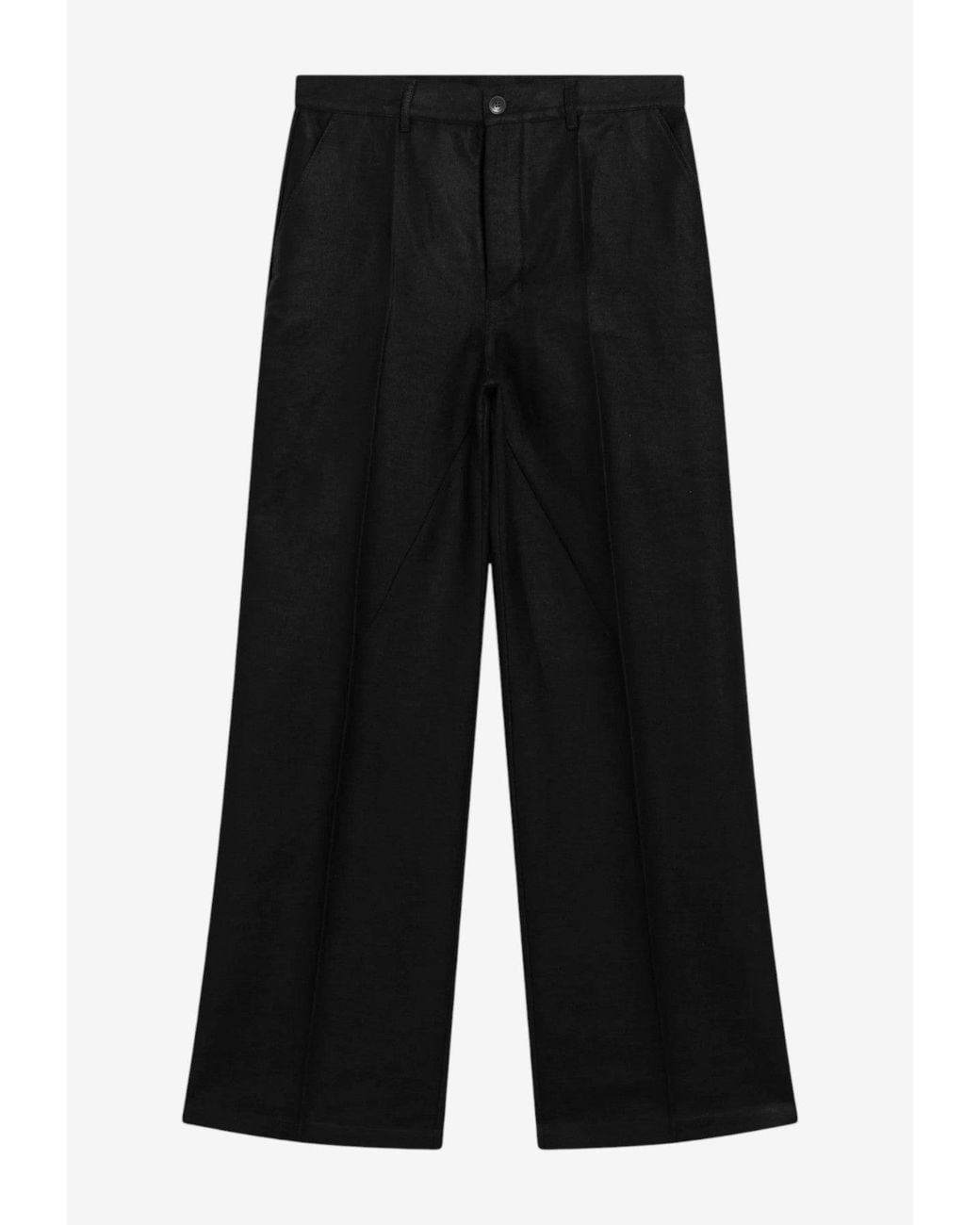 Rick Owens Black Buttoned Straight-Leg Pants for men