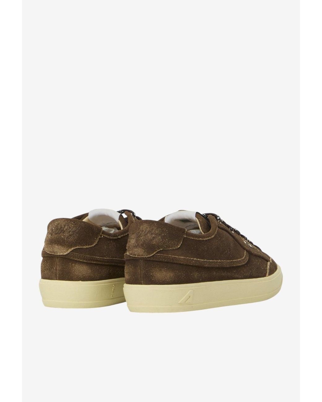 Autry Brown Windscape Suede Low-Top Sneakers for men