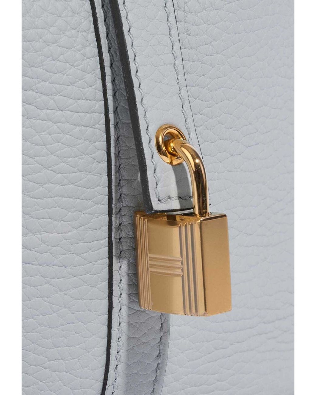 Hermes Picotin 18 Lock Taurillon clemence bleu pale gold hardware new