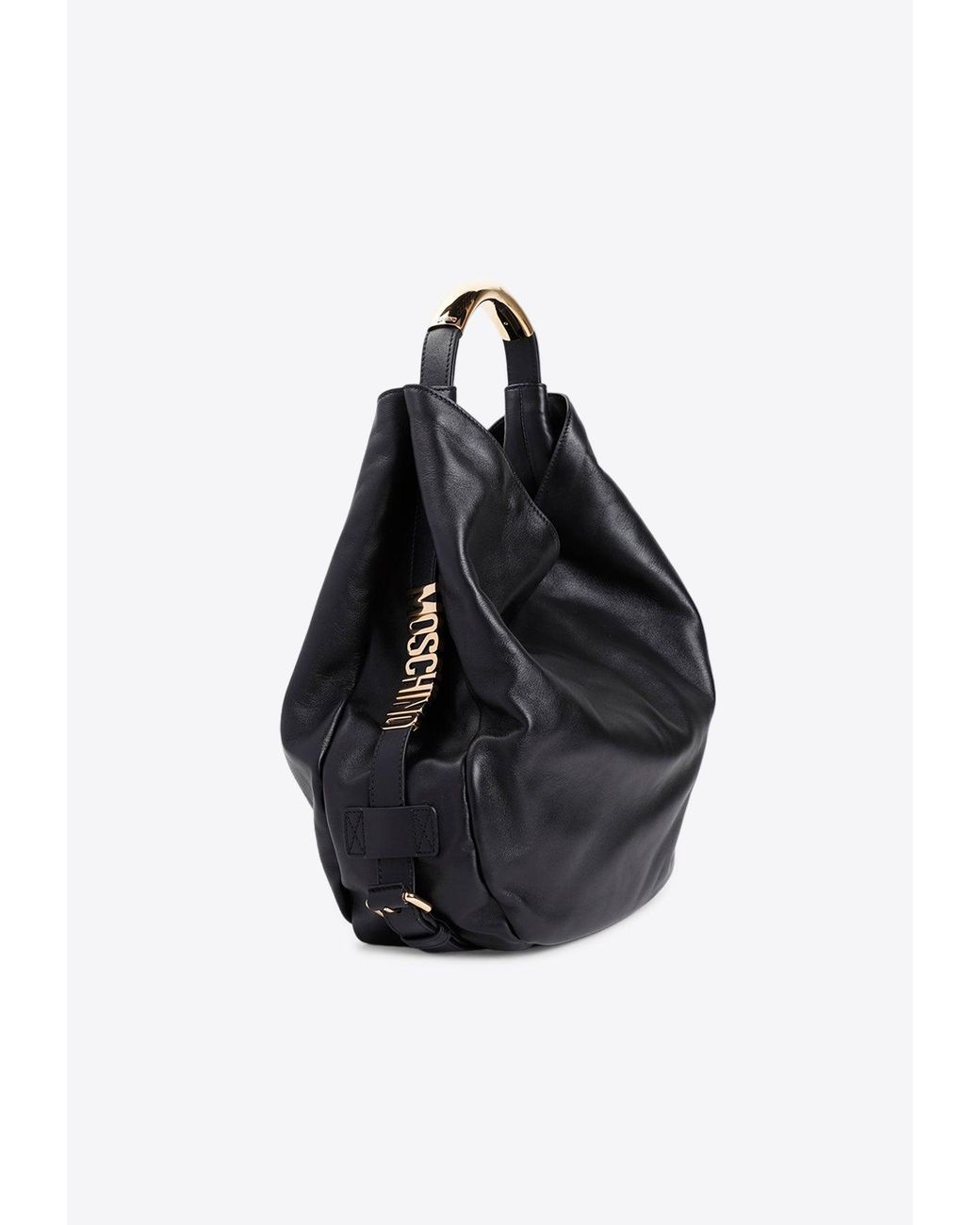 Moschino Medium Handle Me Shoulder Bag in Black | Lyst