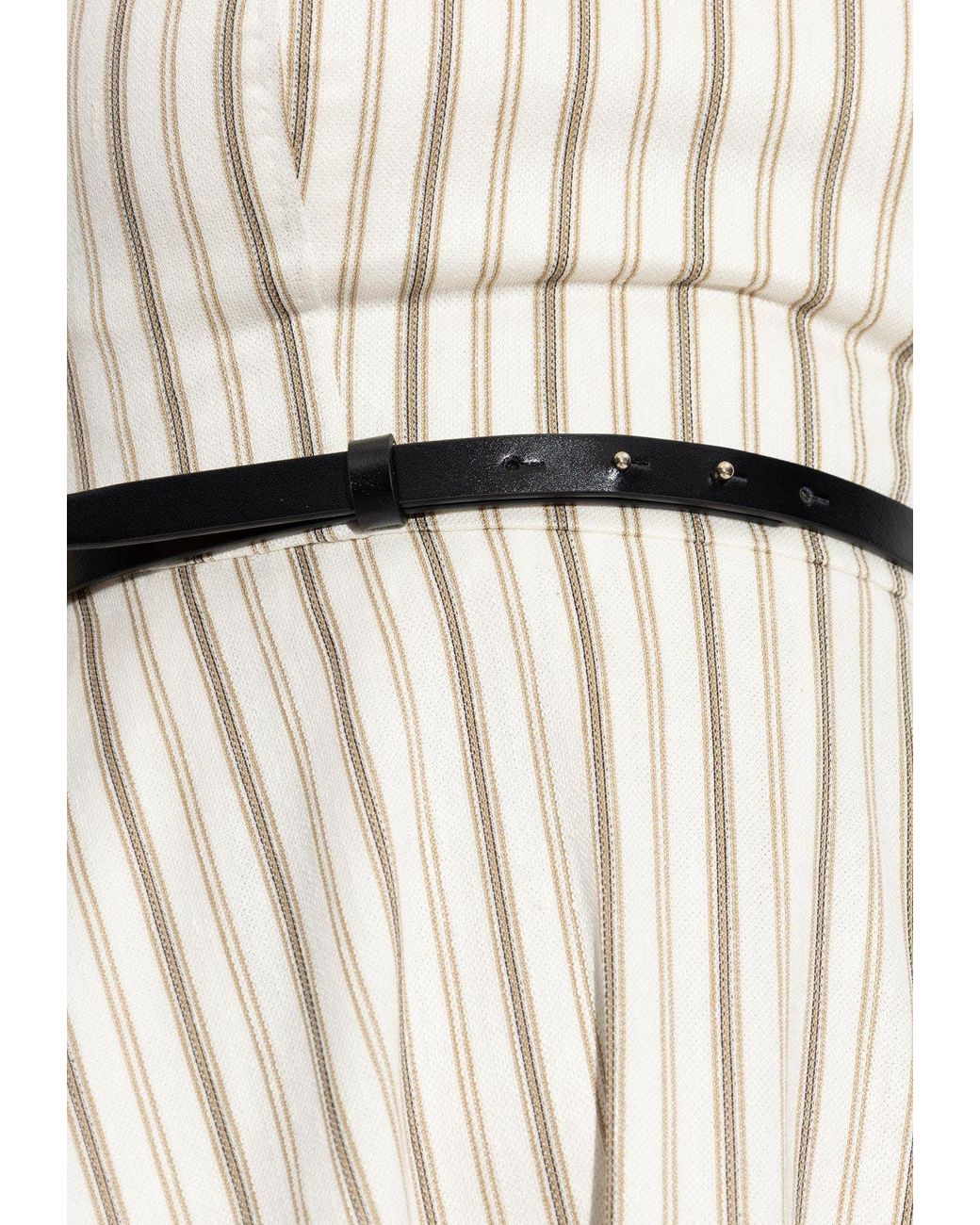 【送関込】Max Mara☆Fervida Striped Midi Dress MAX MARA Fervida belted strapless striped cotton and linen