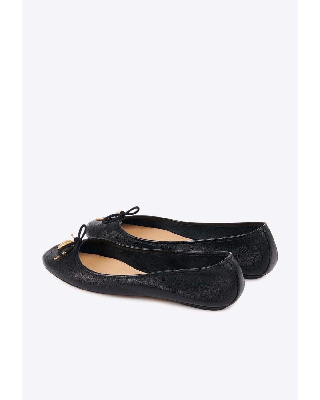 Chloé White Iris Leather Ballet Flats