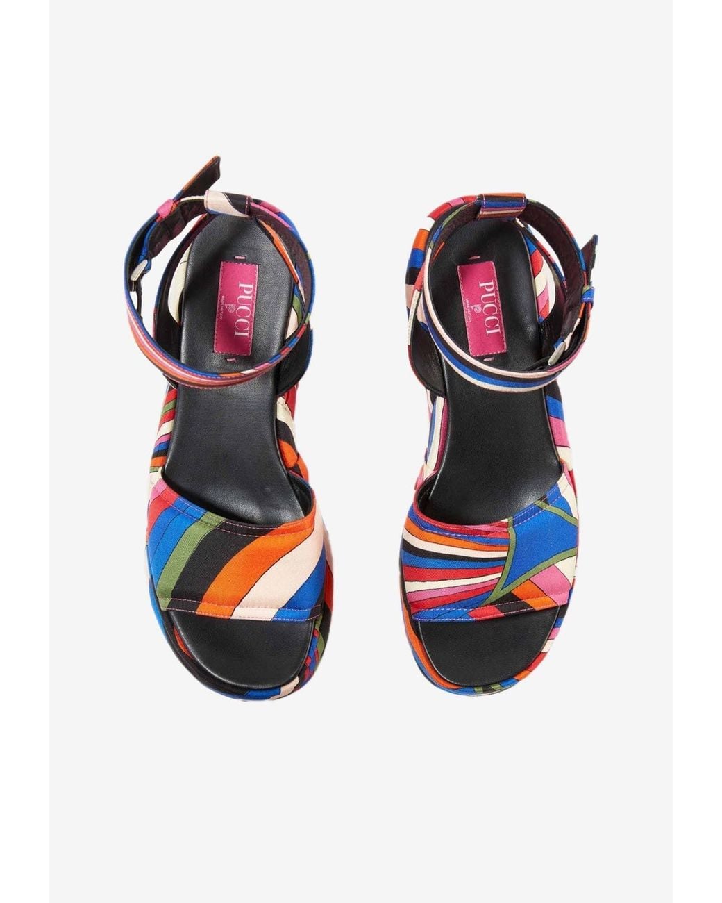 Emilio Pucci Blue Ami Flatform Sandals