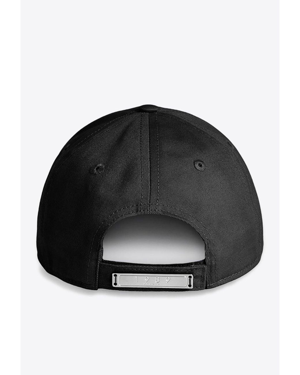 1989 STUDIO Black Embroidered 1989 Baseball Cap for men