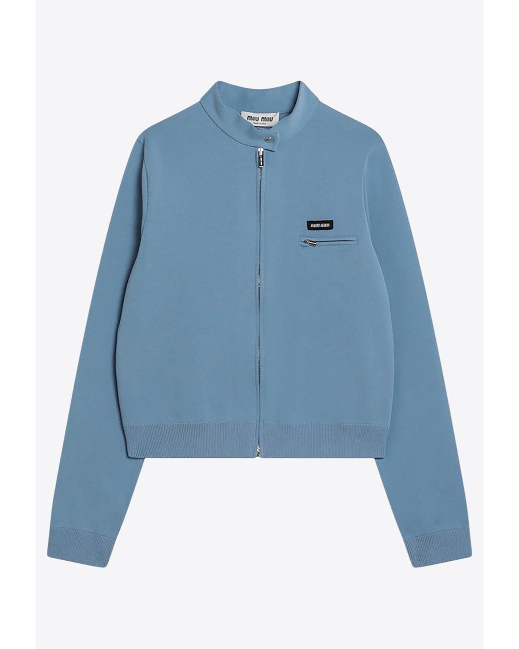 Miu Miu ロゴパッチ ジップアップ ジャケット Miu Miu Miu Miu Logo-Patch Zipped Bomber Jacket - Jackets
