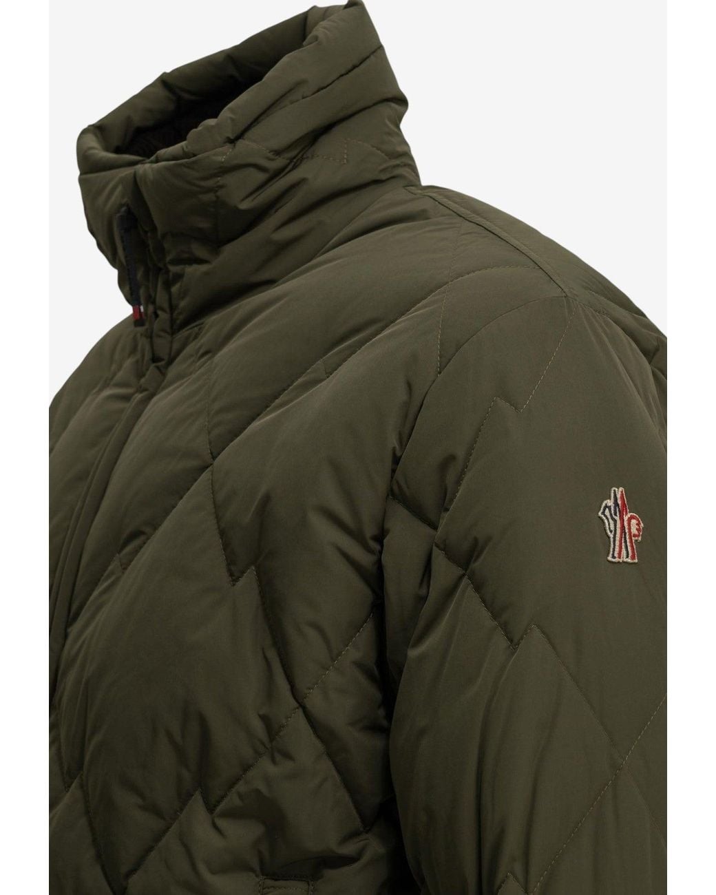 Moncler Green Bramans Quilted Down Jacket for men