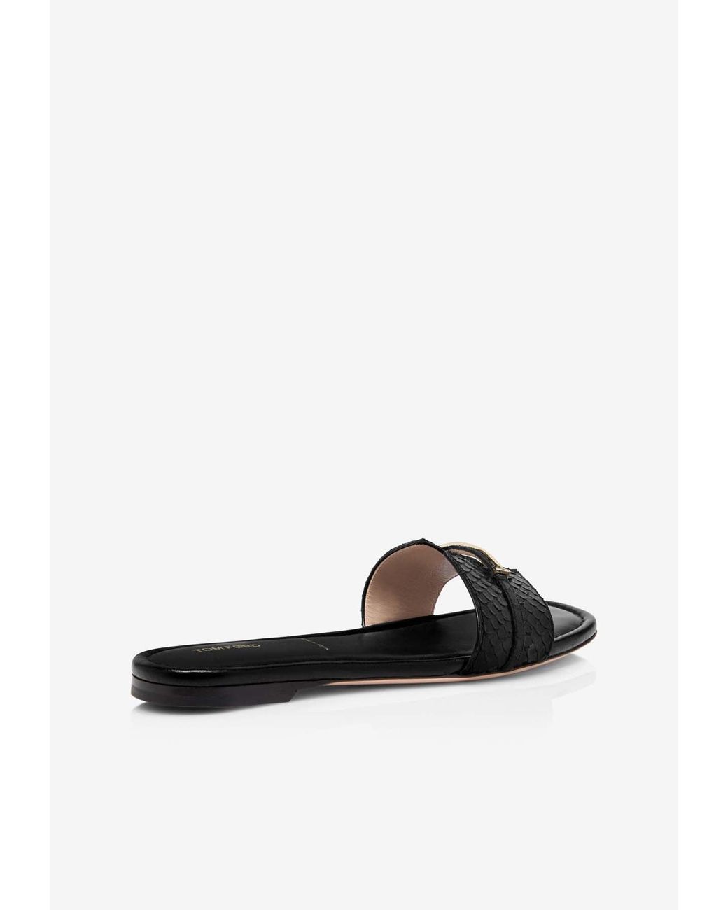 Tom Ford White Julianne Python Leather Sandals