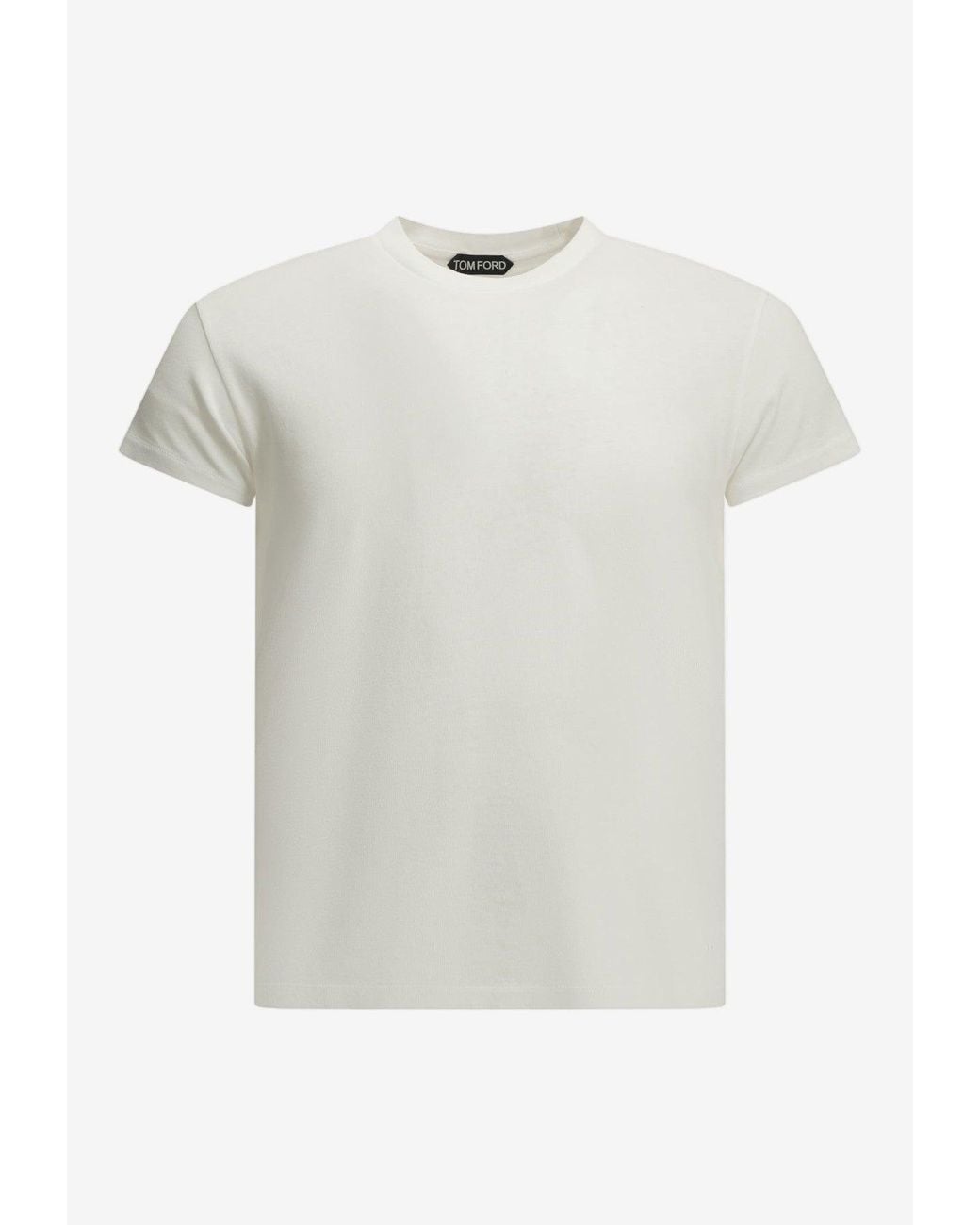 Tom Ford White Cold-Dyed Basic T-Shirt for men