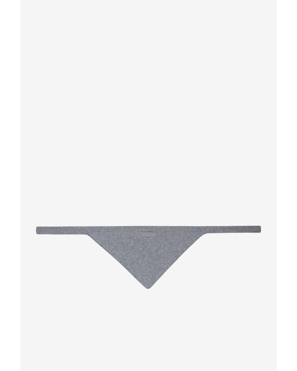 Jacquemus White Gros Grain Triangular Scarf for men