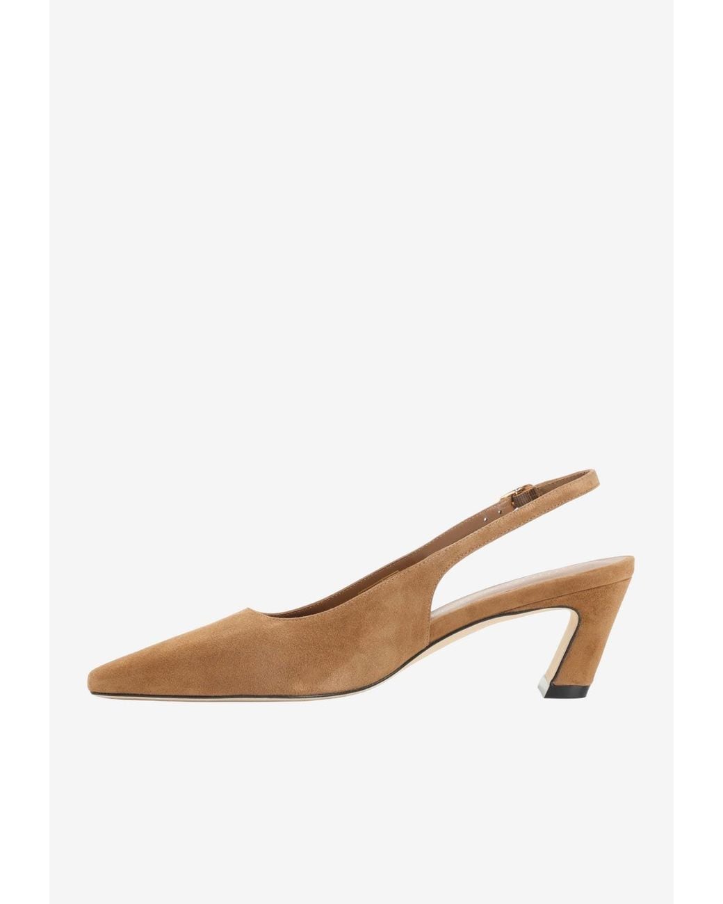 Stuart Weitzman White Stassi 50 Slingback Suede Pumps