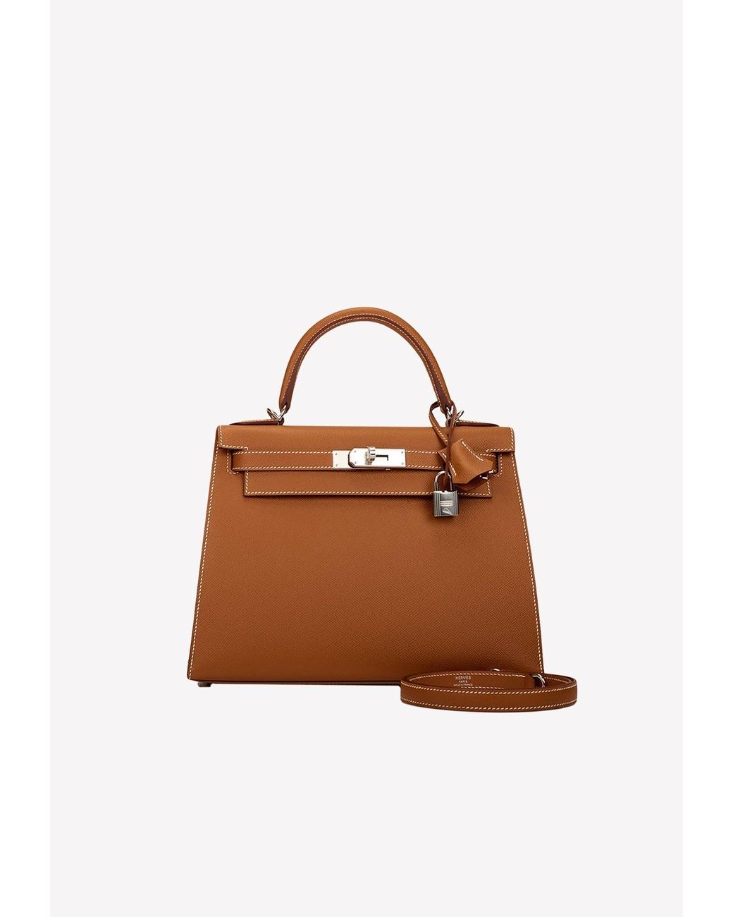 Hermès Kelly 28 Sellier Top Handle Bag In Gold Epsom With Palladium ...