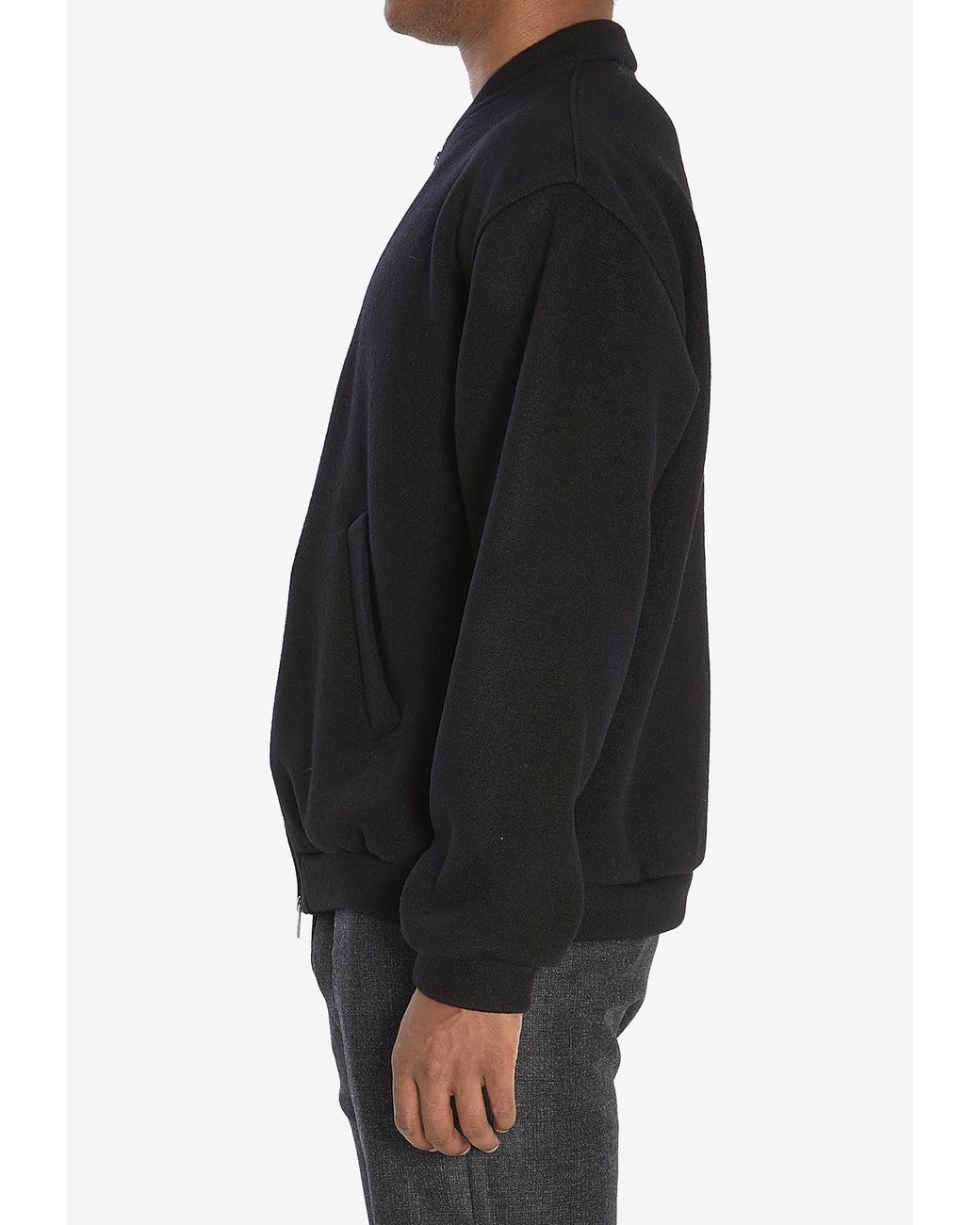Barena Black Gabier Lanoso Zip-Up Jacket for men