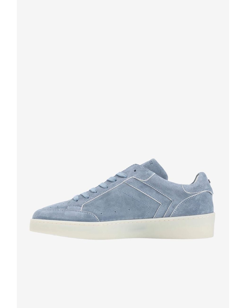 Canali Blue Suede Leather Sneakers for men