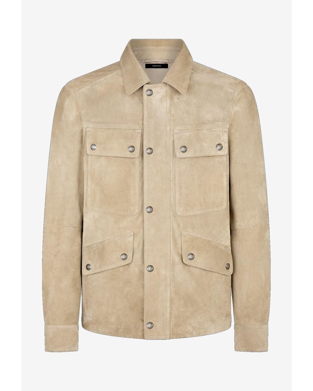 Tom Ford Natural Suede Motor Jacket for men
