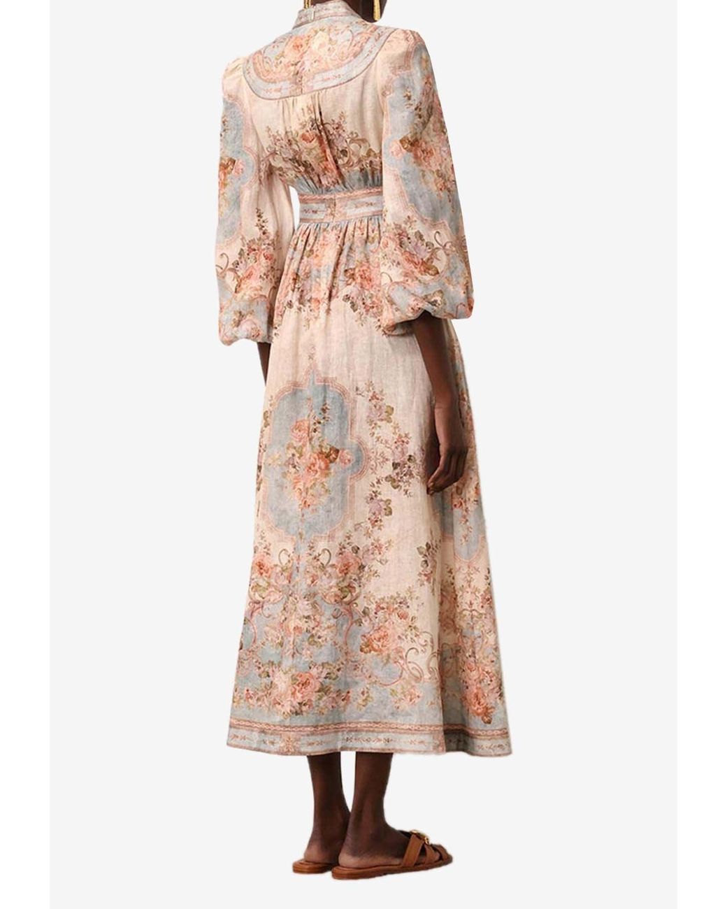 august plunge midi linen dress Zimmermann - August Plunge Midi Dress