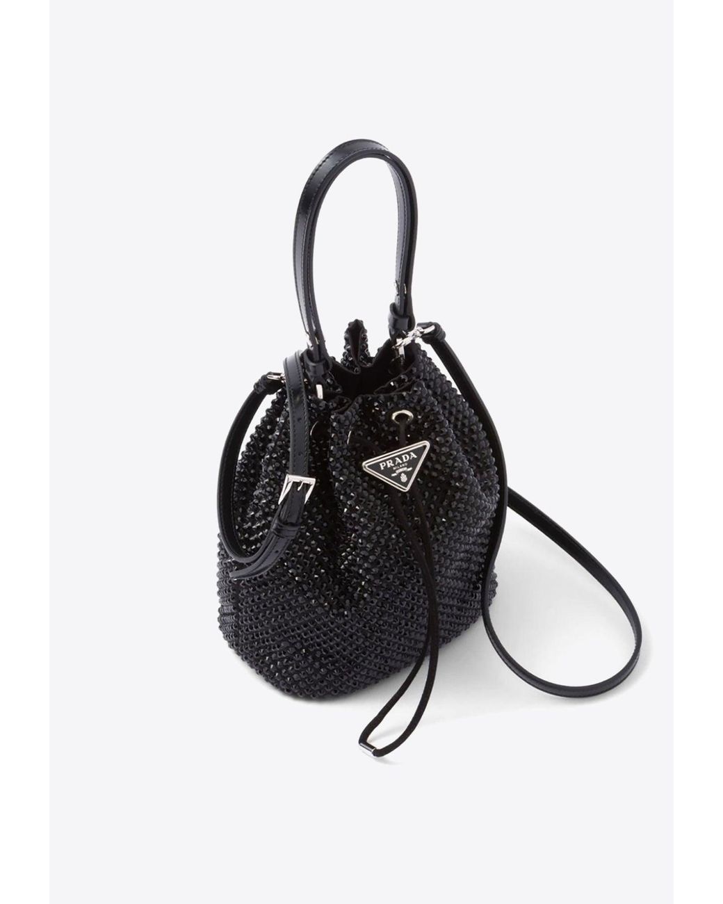 【関税&送料込】Prada Embellished Satin Mini Bucket Bag Prada Embellished Satin Mini Bucket Bag | italist