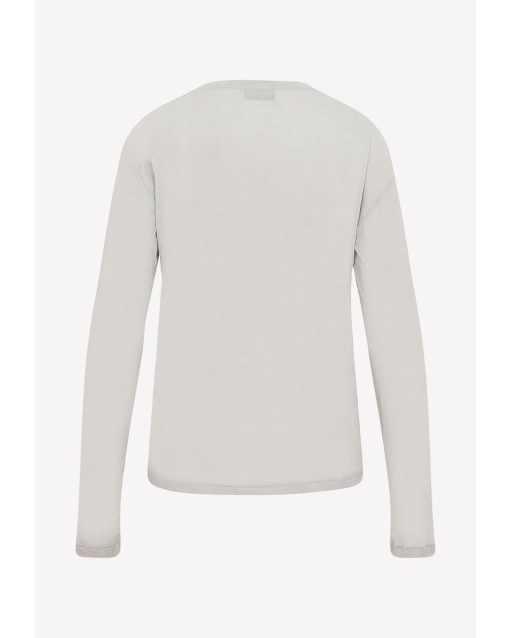 トップス MIU MIU 24AW Logo Long Sleeve Shirt MIU MIU 24AW Logo Long Sleeve Shirt
