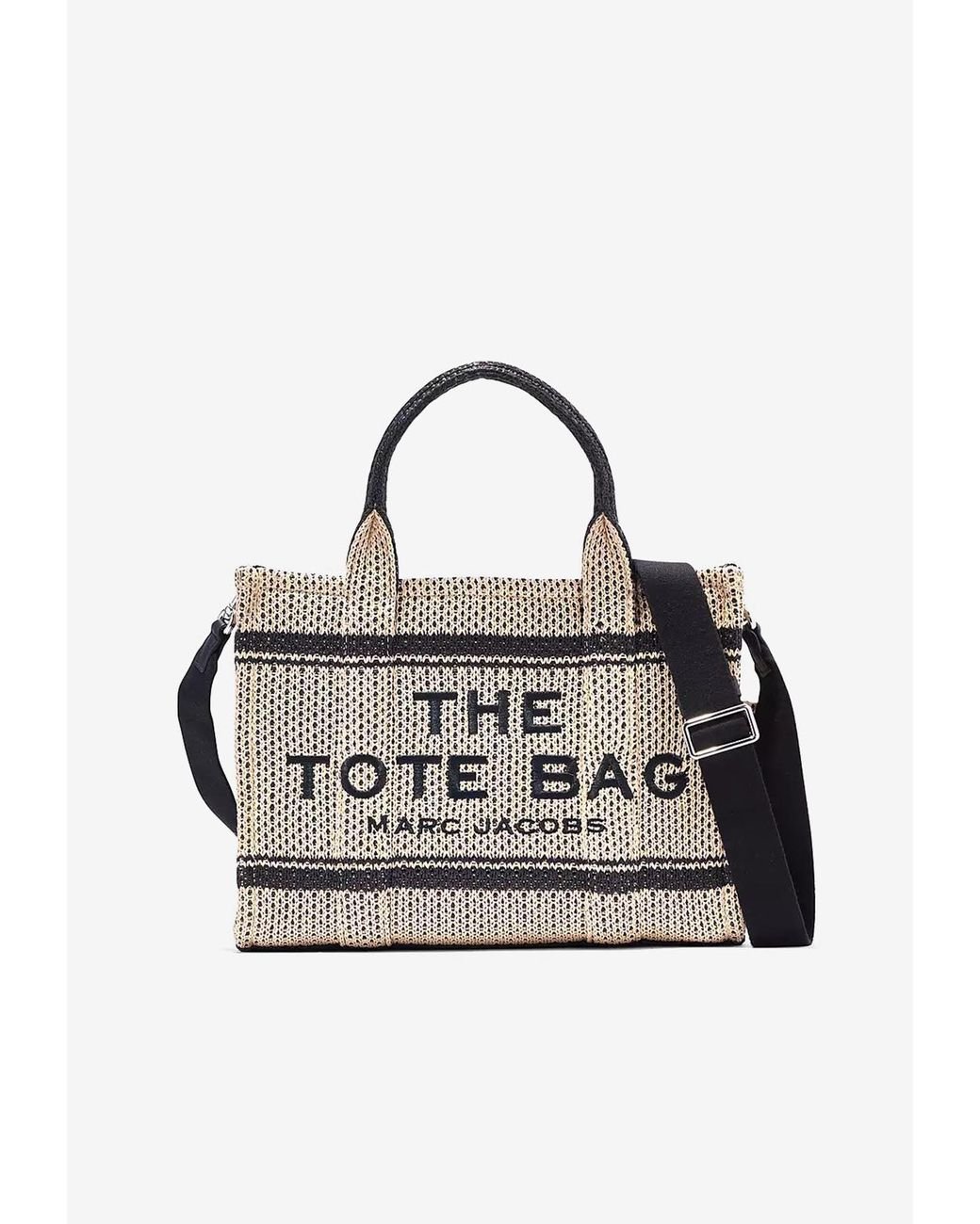 Marc Jacobs Medium Straw Jacquard Tote Bag in Natural